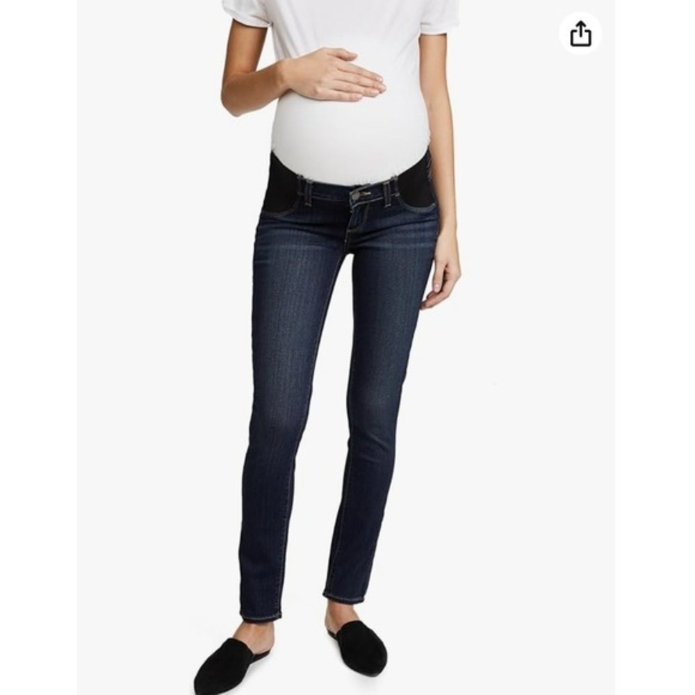 PAIGE Premium Maternity Verdugo Notch Twig Seam Hem Skinny Jeans •‎ Size 28